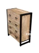 komoda w stylu loft  -postarzane drewno mango i metal