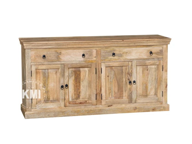 Drewniana komoda do sypialni – naturalna struktura mango