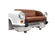 meble loftowe - industrialna metalowa Ambasador sofa pikowana
