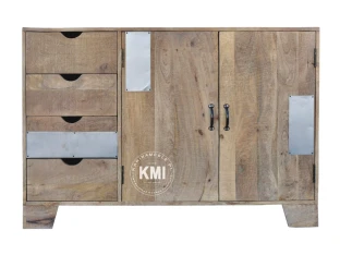 loftowa komoda drewniana 130 cm Raw Wood EAC41
