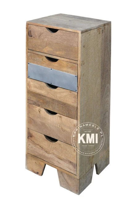 meble w stylu loft industrial | komoda z szufladami Raw Wood