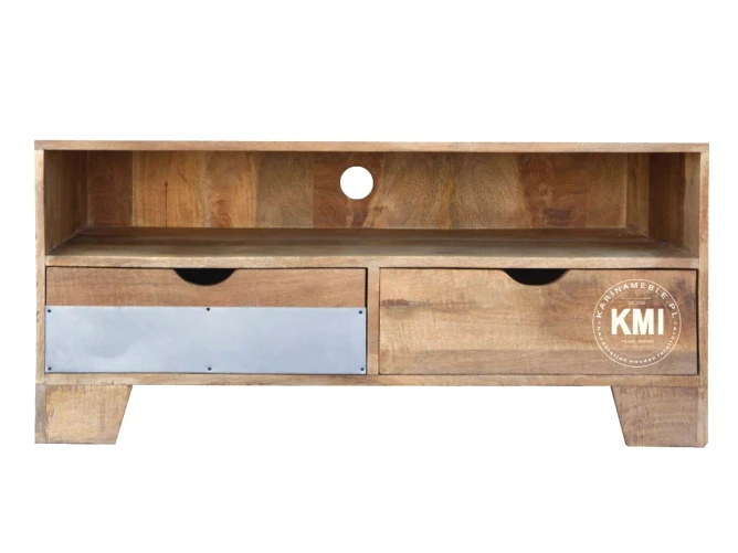 meble do salonu w stylu loft | szafka rtv Raw Wood EAC46