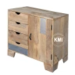meble drewniane | mała komoda Raw Wood EAC43