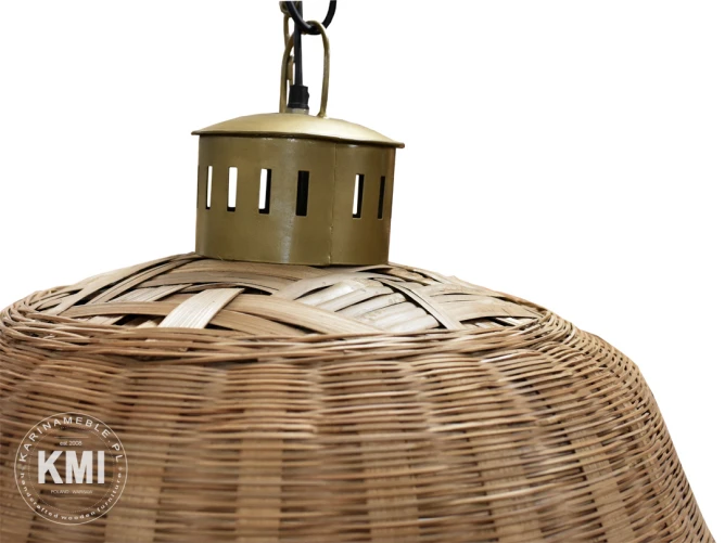 lampa rattanowa na stół styl boho