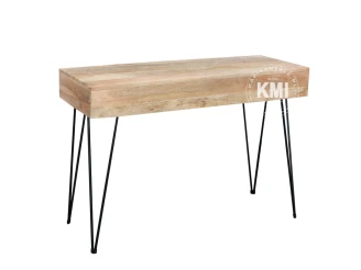 meble loftowe vintage biurko drewno mango metalowe nogi