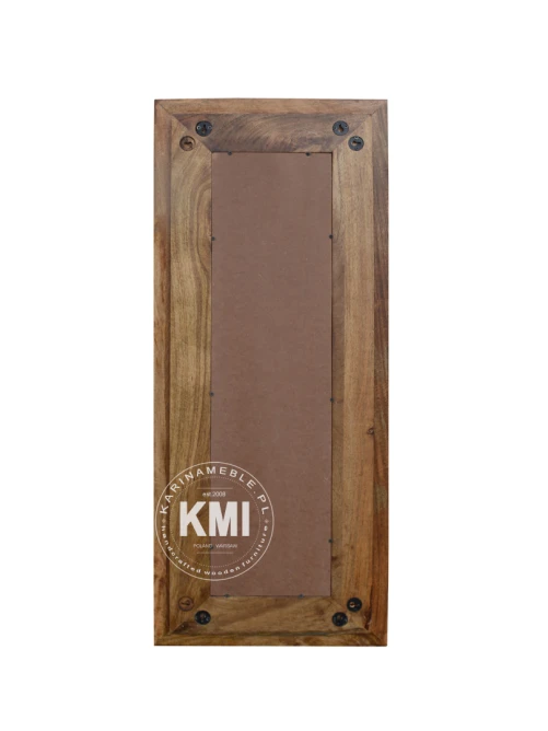 meble indyjskie lustro rzeźbione 50x120 brązowe