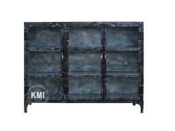 Metalowa Witryna Loft Postarzana | Meble Industrialne do Jadalni