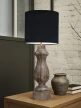lampa drewniana stylowa aranżacja w salonie