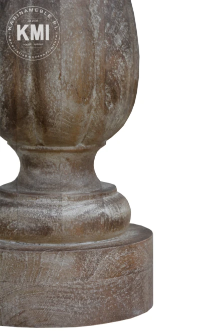 baza stylowej eleganckiej lampy drewnianej- postarzane drewno