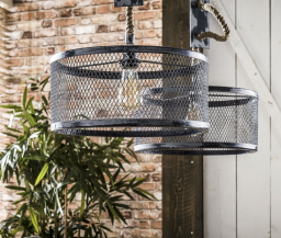 Loft Duo – podwójna lampa loftowa i industrialna z jutowym sznurkiem