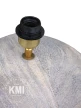 lampa drewniana bielona kula
