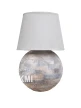 lampa kula drewniana z abazurem