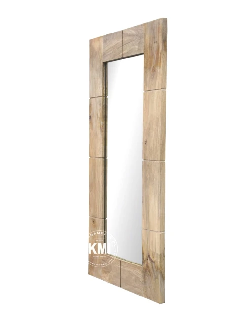 nowoczesne lustro z drewna mango 120x60