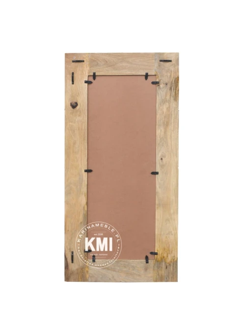 nowoczesne lustro w drewnianej ramie 120x60  - widok tyłu