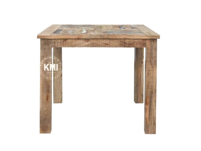 meble designerskie | kwadratowy stół 90x90 postarzane mango loft vintage