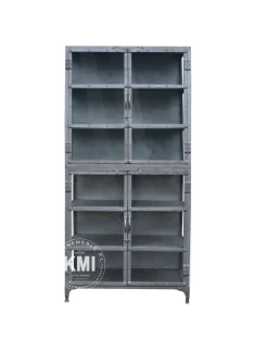 Loftowa Przeszklona Witryna Metalowa 90 cm | Meble Industrialne