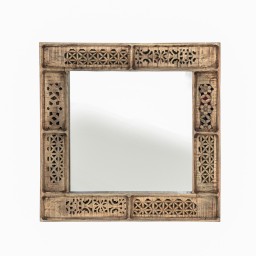 lustro indyjskie Shanti 90x90 | meble orientalne z litego dewna