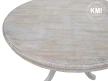 blat stołu z drewna mango z bielonym wykończeniem shabby chic