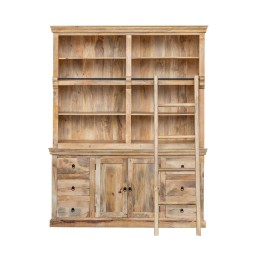 Stylowa Biblioteczka Oliwia z drewna mango 230 cm | meble klasyczne i indyjskie