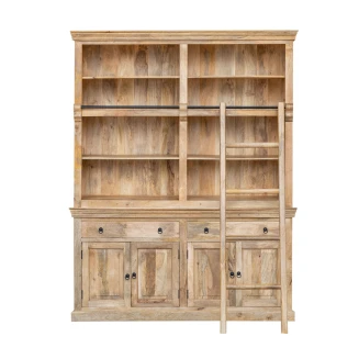 Duża Biblioteczka Oxford | Mebel Indyjskie z Drewna Mango