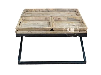 meble indyjskie jasne | stolik vintage Tray Table