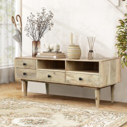 Szafka RTV BohoWood 150 cm z Drewna Mango | Scandi Boho