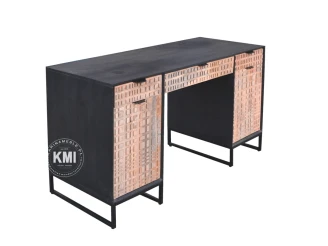 meble loftowe drewniane biurko CHECKERS150 cm