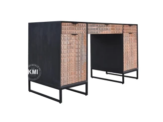 meble indyjskie drewniane biurko CHECKERS150 cm