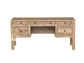 meble indyjskie vintage drewniane biurko Mango Desk RETI