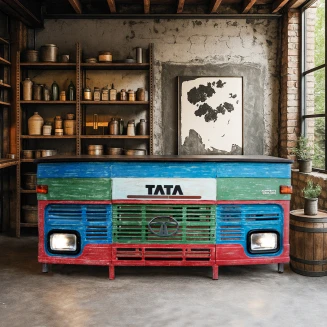 Bar Loftowy Recepcja Tata Truck 232 cm | Lada Industrialna z Drewna