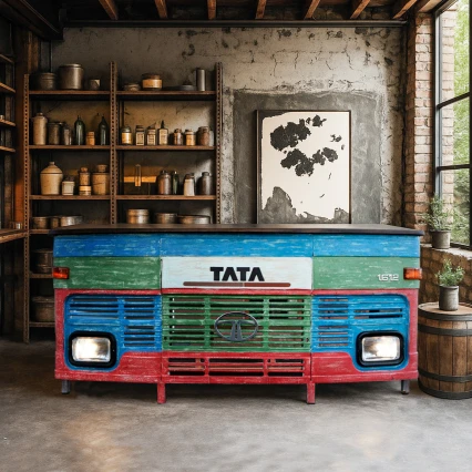 Bar Loftowy Recepcja Tata Truck 232 cm | Lada Industrialna z Drewna