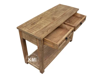 drewniany blat orientalnej konsoli shanti