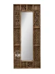 Orientalne Lustro Rzeźbione Shanti 150x60 z litego drewna Mango. Meble Indyjskie z ażurową ramą drewniane.