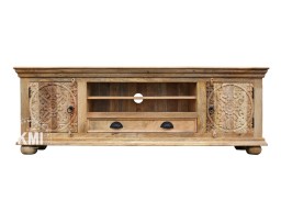 Szafka RTV Orientalna Rzeźbiona Mandala 175 cm | Meble Indyjskie Mango