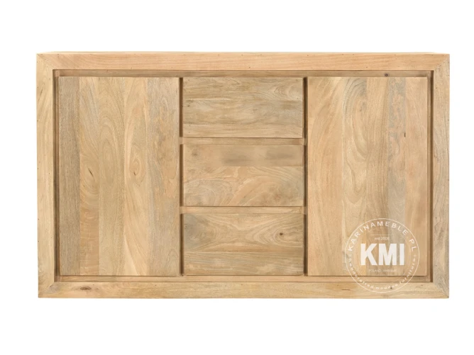 Nowoczesna komoda mango 150 cm z szufladami - solidne meble drewniane do salonu