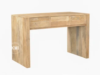 meble indyjskie : nowoczesne biurko 120 cm z litego drewna. meble drewniane do gabinet