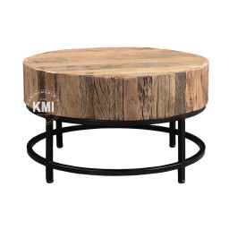 Stolik Loftowy OFF ROAD ze Starego Drewna 70 cm | Meble Industrialne