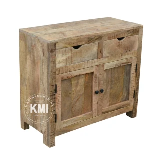 meble boho mała loftowa komoda z postarzanego mango
