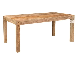 Stół Drewniany Sahara Rzeźbiony 180 cm | Meble Loftowe z Mango