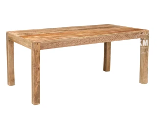 Stół Drewniany Sahara Rzeźbiony 180 cm | Meble Loftowe z Mango
