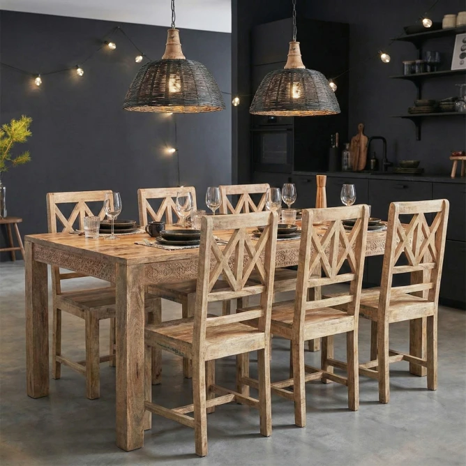 stół loftowy w nowoczesnym wnętrzu w stylu industrialnym