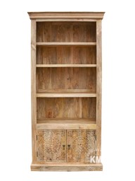 Orientalna Biblioteczka/Regał Podwójna z Drewna | Meble Indyjskie