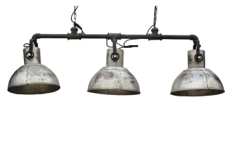 potrójna lampa nad stół loftowa industrialna z metalowa