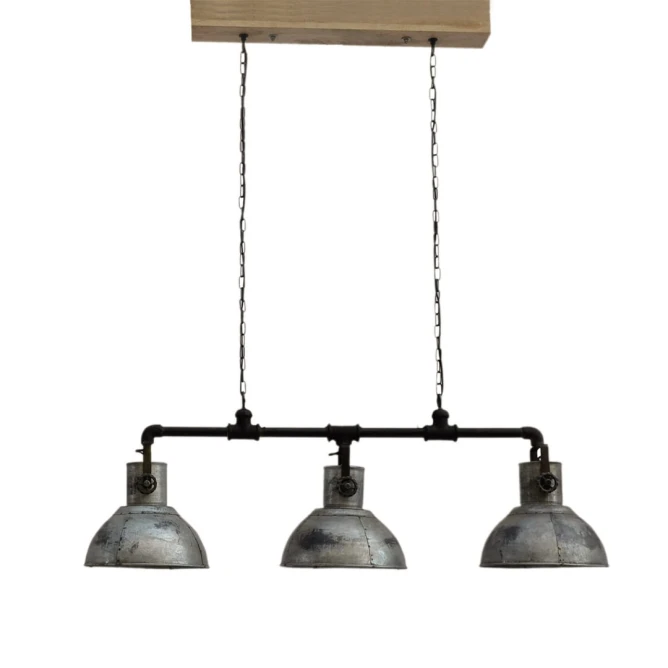 potrójna lampa nad stół loftowa z metalowa
