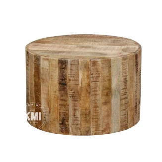 Stolik kawowy drewniany pieniek 70 cm | Lite drewno mango loft
