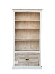 Biblioteczka drewniana bielona 100 cm | Meble Hampton z mango