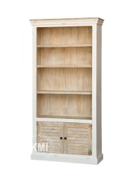 Biblioteczka drewniana bielona 100 cm | Meble Hampton z mango