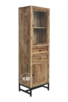 meble industrialne loft witryna Roma drewno metal