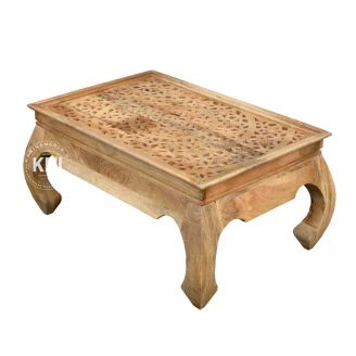 stolik opium 90x60 cm z litego drewna naturalny