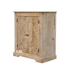 Szafka Rzeźbiona Boho 65 cm z Litego Drewna Mango | Komoda Mandala
